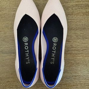 Rothy’s Begonia pink pointy toe flats W7